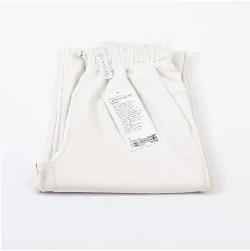 2023 LL YOGA SOFTSTREME PANTALONES SPLITHEM LONG LADIES CINTURA ALTA TELA SUAVE PANTALONES RECTOS JOGGER MUESTRA PIERNAS YOGA F