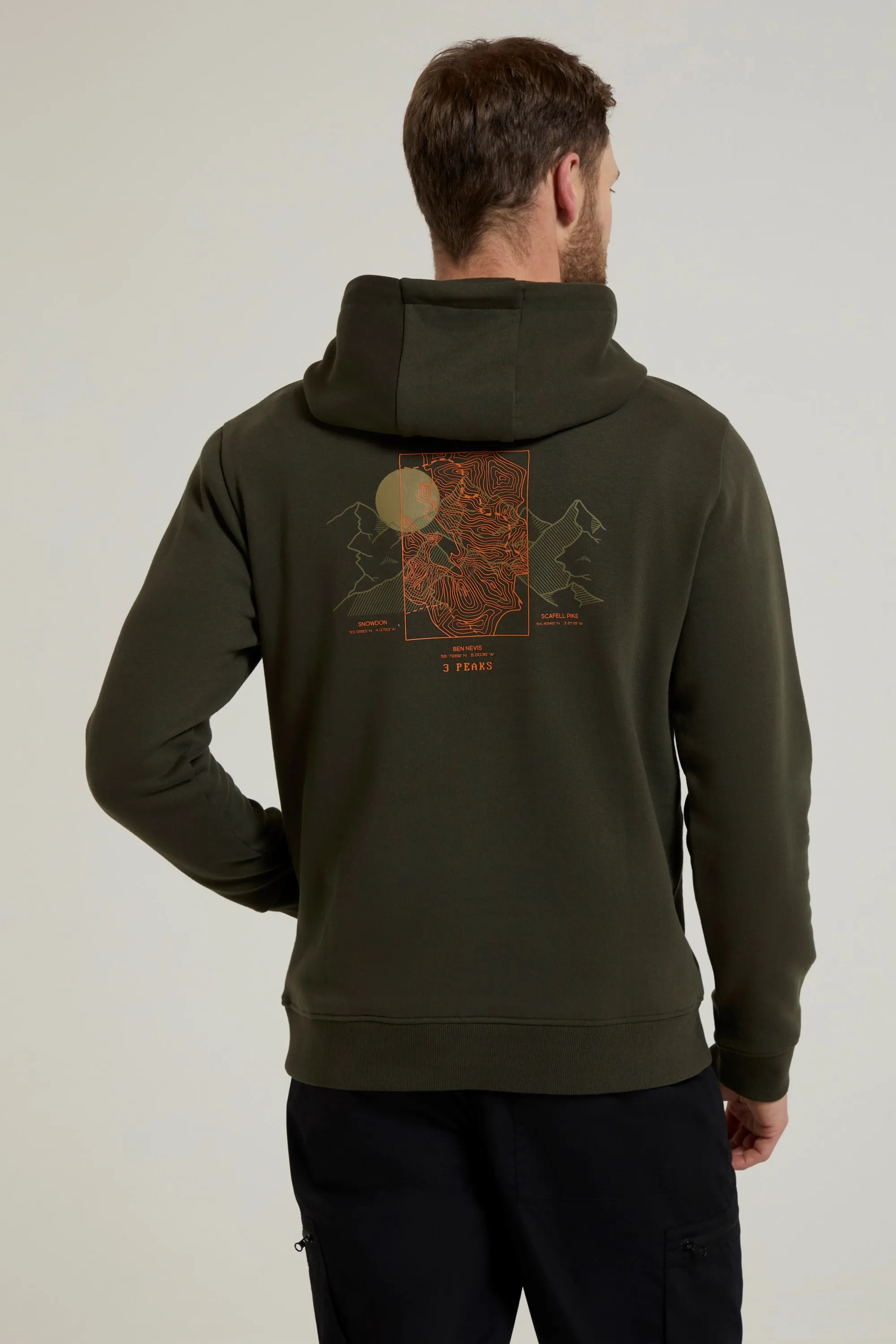 3 Peaks Mountain sudadera con capucha para hombre