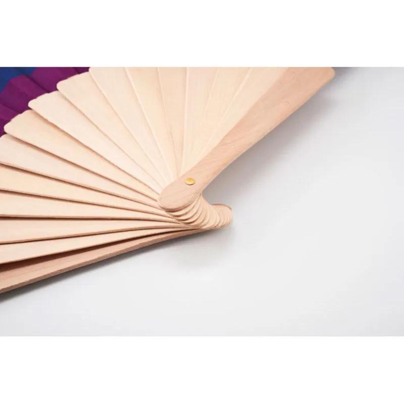 Abanico personalizable estampado de arcoiris Bowfan