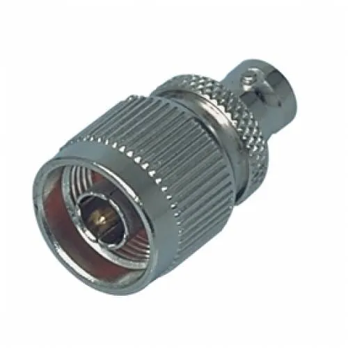 ADAPTADOR TIPO N MACHO  BNC HEMBRA  GRIS