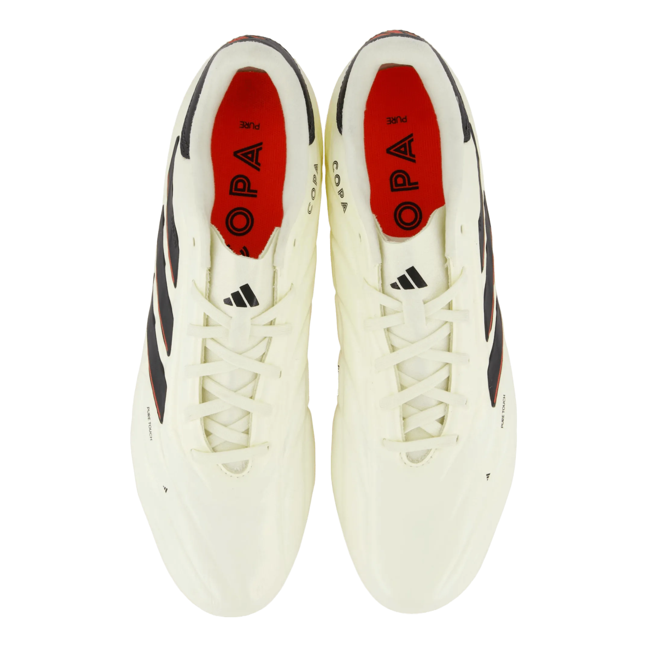 Adidas Copa Pure II Pro Firm Ground Boots Ivory / Core Black / Solar Red