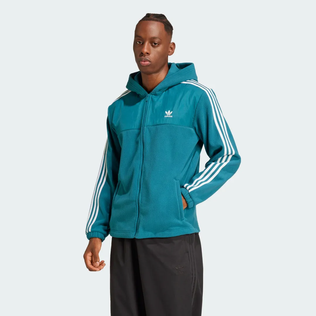 ADIDAS PERFORMANCE ADICOLOR 3STRIPES TEDDY FLEECE HOODIE