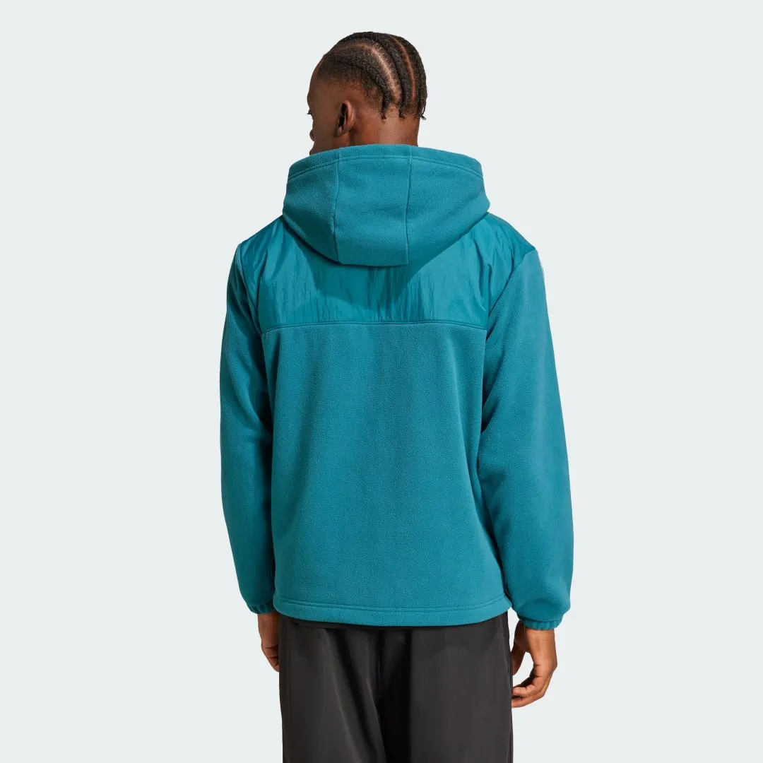 ADIDAS PERFORMANCE ADICOLOR 3STRIPES TEDDY FLEECE HOODIE