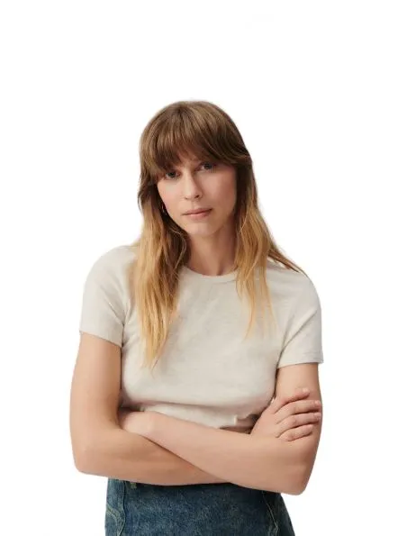AMERICAN VINTAGE Camiseta Ypawood Mujer Heather Grey