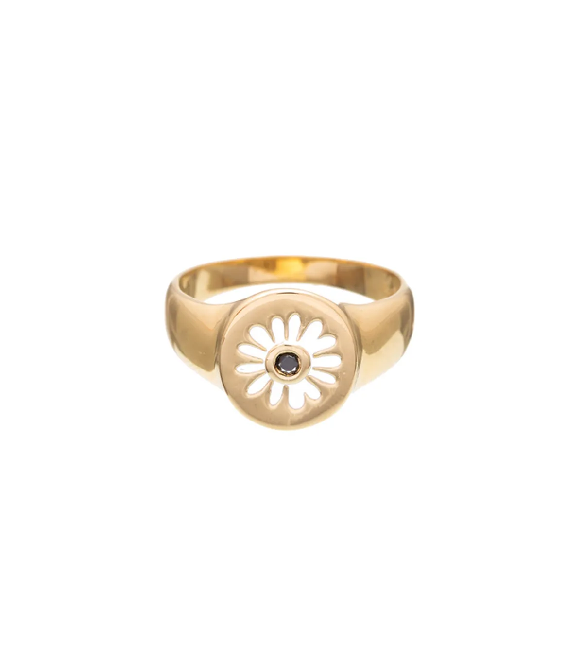 ANILLO AGATHA ANCHO CIAM MARGARITA BLANCA DORADO  2240406270