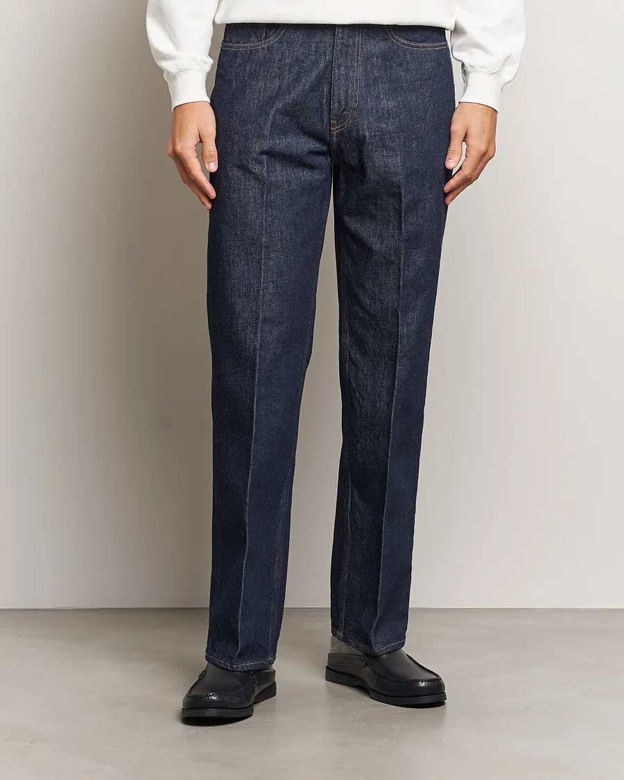 Auralee Regular Fit Denim Pants Dark Indigo