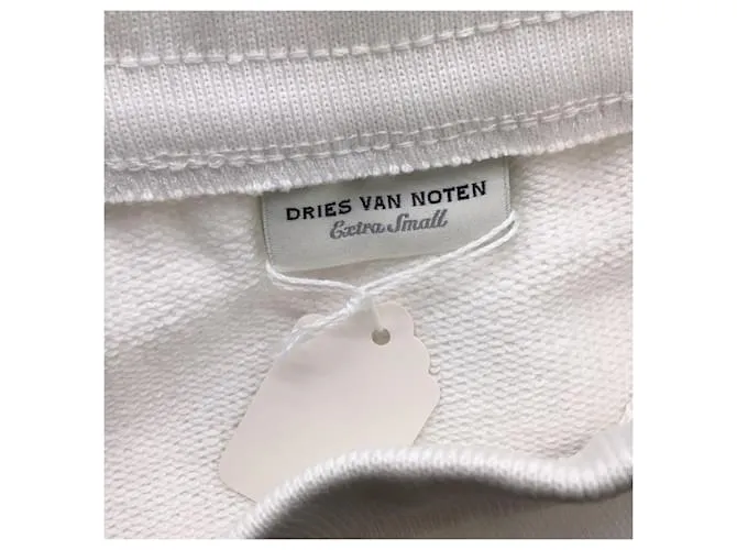 Autre Marque Dries Van Noten Falda midi asimétrica de punto drapeado blanca Habrina Blanco 