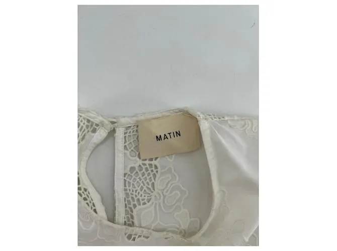 Autre Marque MATIN Vestidos T.US 8 Algodón Blanco 