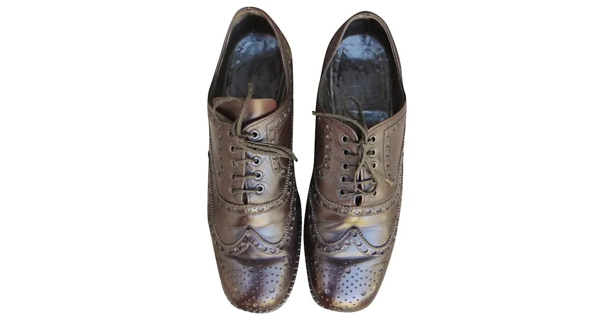 Autre Marque zapatos brogue vintage Heyraud p 43 Marrón oscuro 