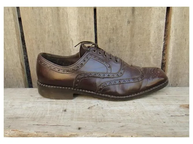 Autre Marque zapatos brogue vintage Heyraud p 43 Marrón oscuro 