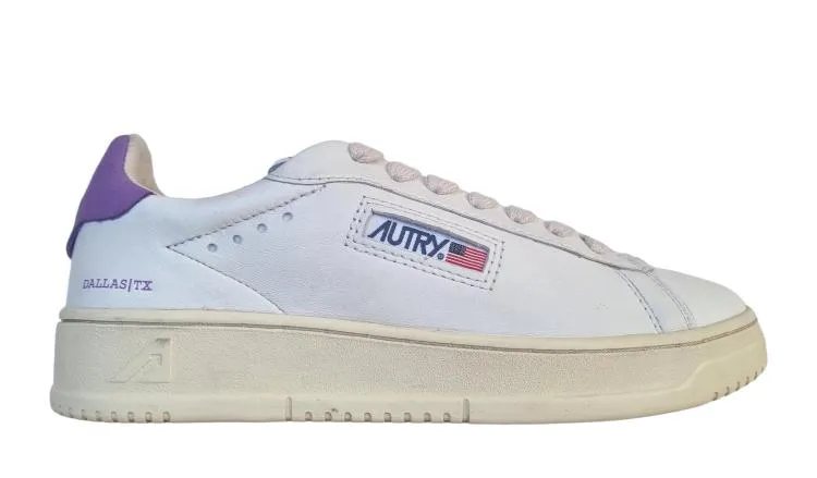 AUTRY zapatillas unisex de piel ADLW GN08 Dallas blanco lila