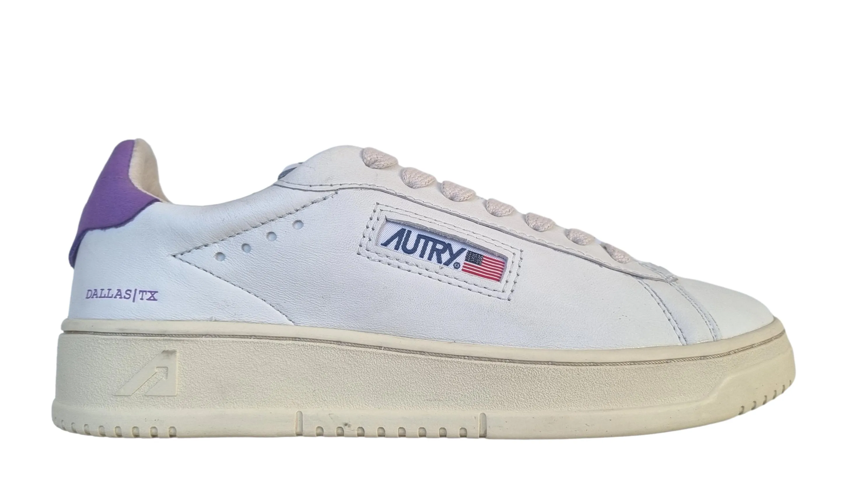 AUTRY zapatillas unisex de piel ADLW GN08 Dallas blanco lila