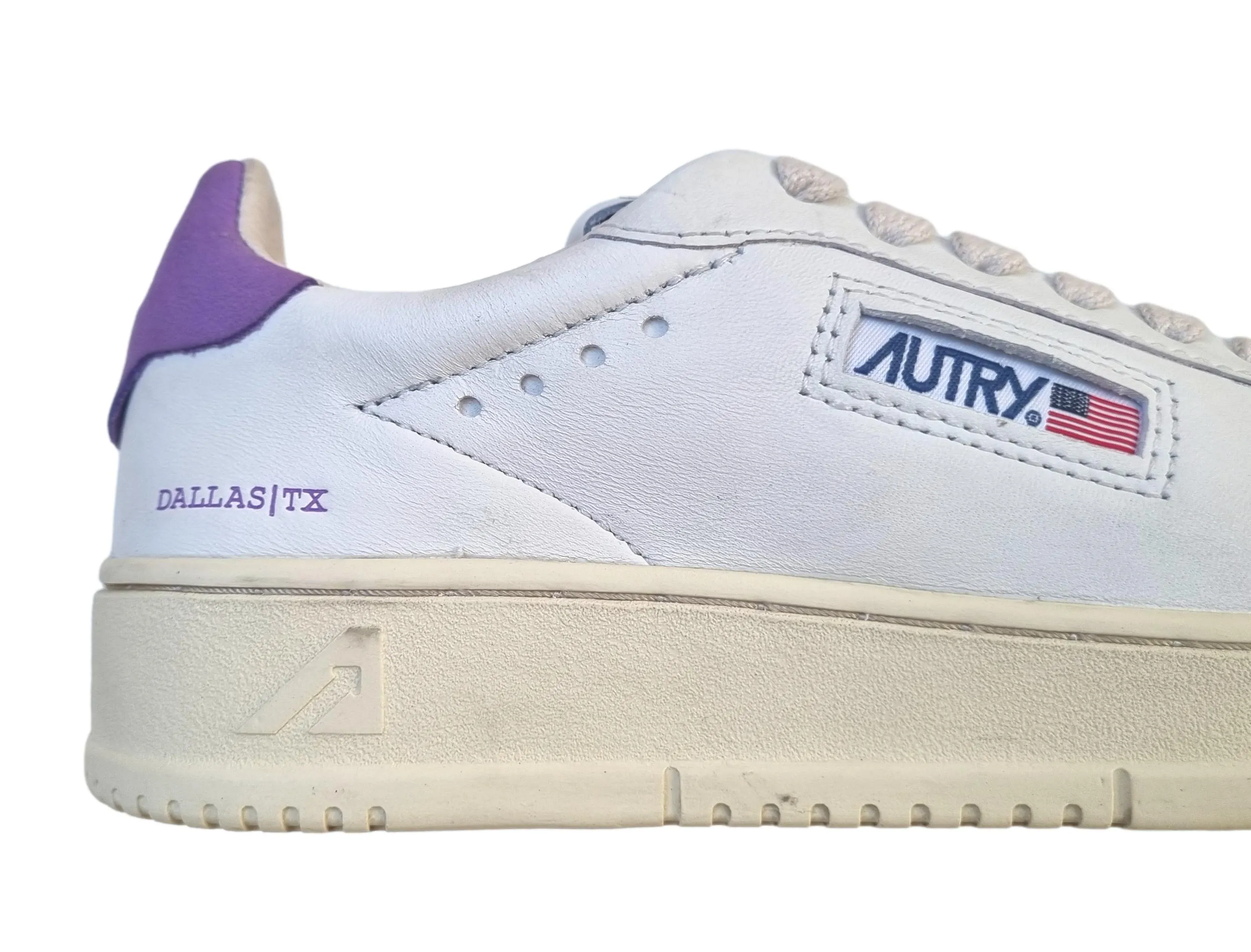 AUTRY zapatillas unisex de piel ADLW GN08 Dallas blanco lila