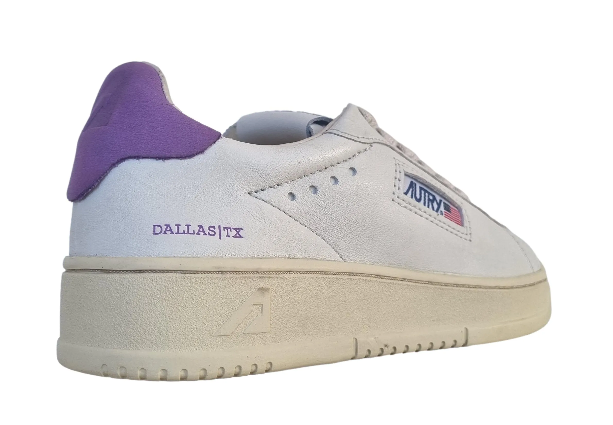 AUTRY zapatillas unisex de piel ADLW GN08 Dallas blanco lila