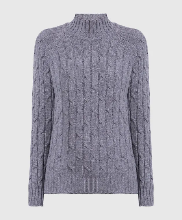 Babe Pay Pls Gray sweater made of cashmere in a textured pattern