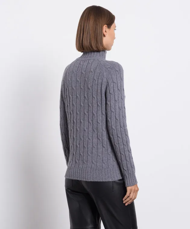 Babe Pay Pls Gray sweater made of cashmere in a textured pattern