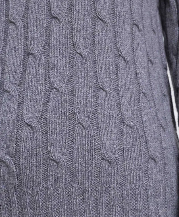 Babe Pay Pls Gray sweater made of cashmere in a textured pattern