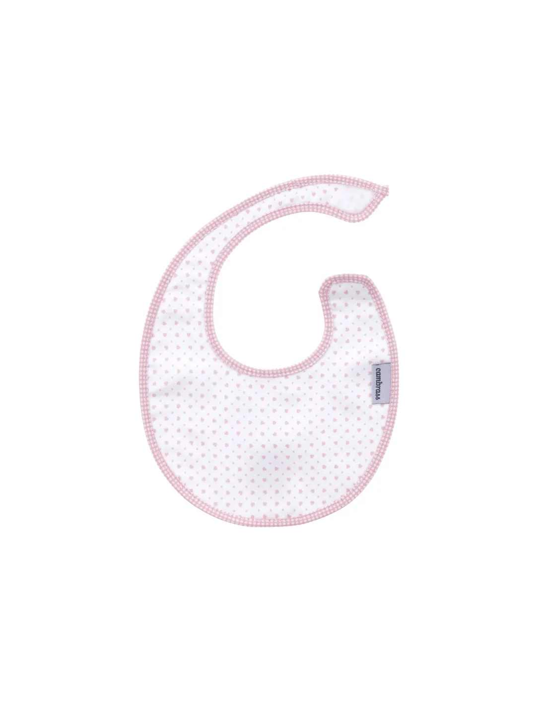 Babero redondo velcro Essentia Corazones Rosa de Cambrass