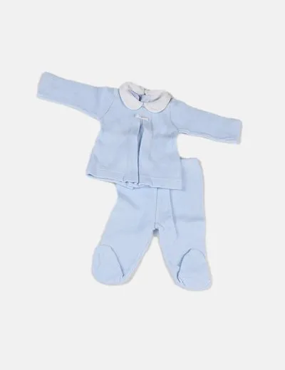 Babidu Conjutno azul punto detalle lazo