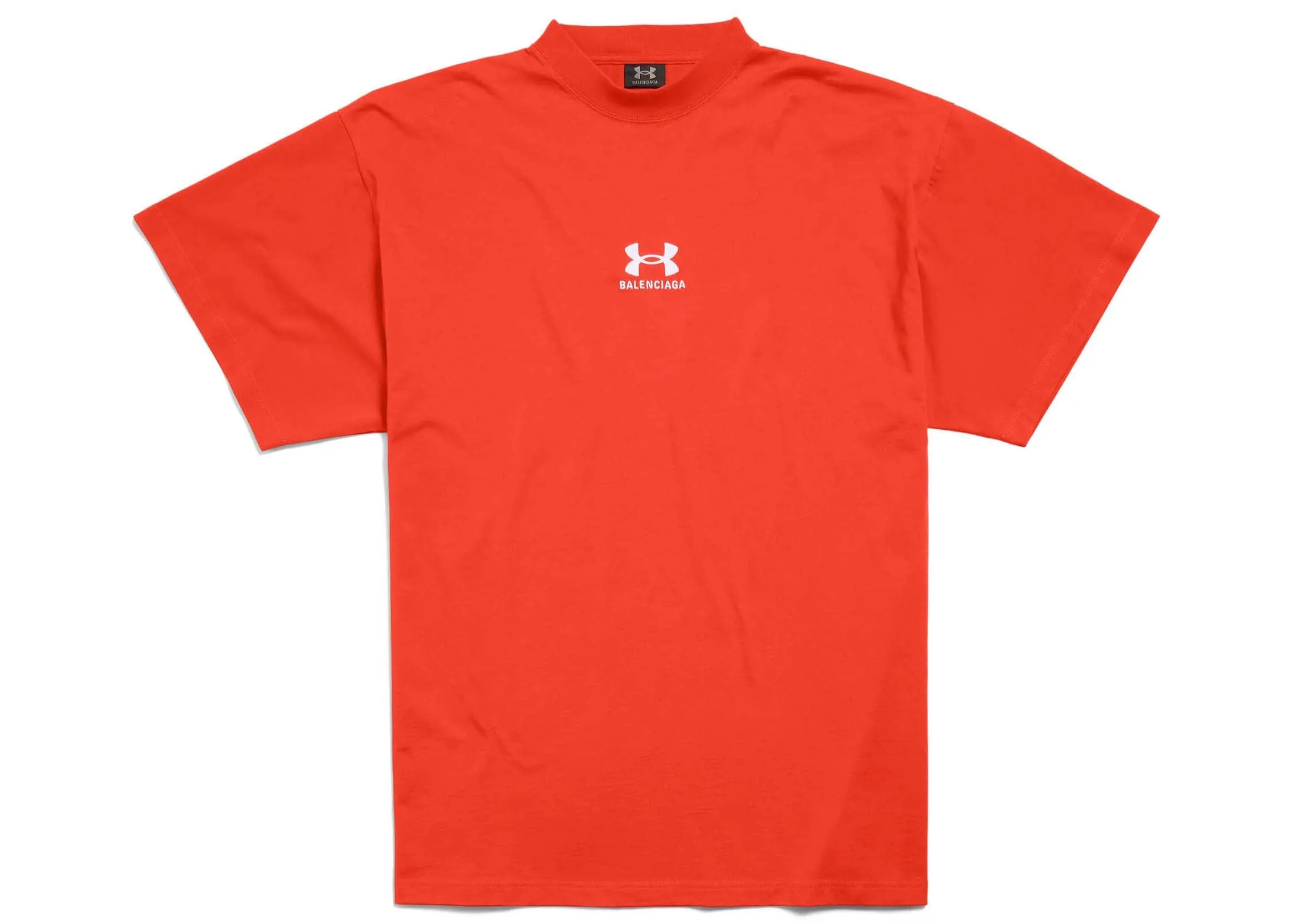 BALENCIAGA X UNDER ARMOUR TSHIRT OVERSIZED FIT RED/WHITE