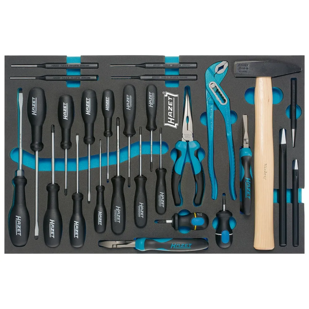 Banco de trabajo móvil HAZET®, 7 cajones, alto x ancho x profundidad 934 x 1.040 x 520 mm, herramientas inclusivo