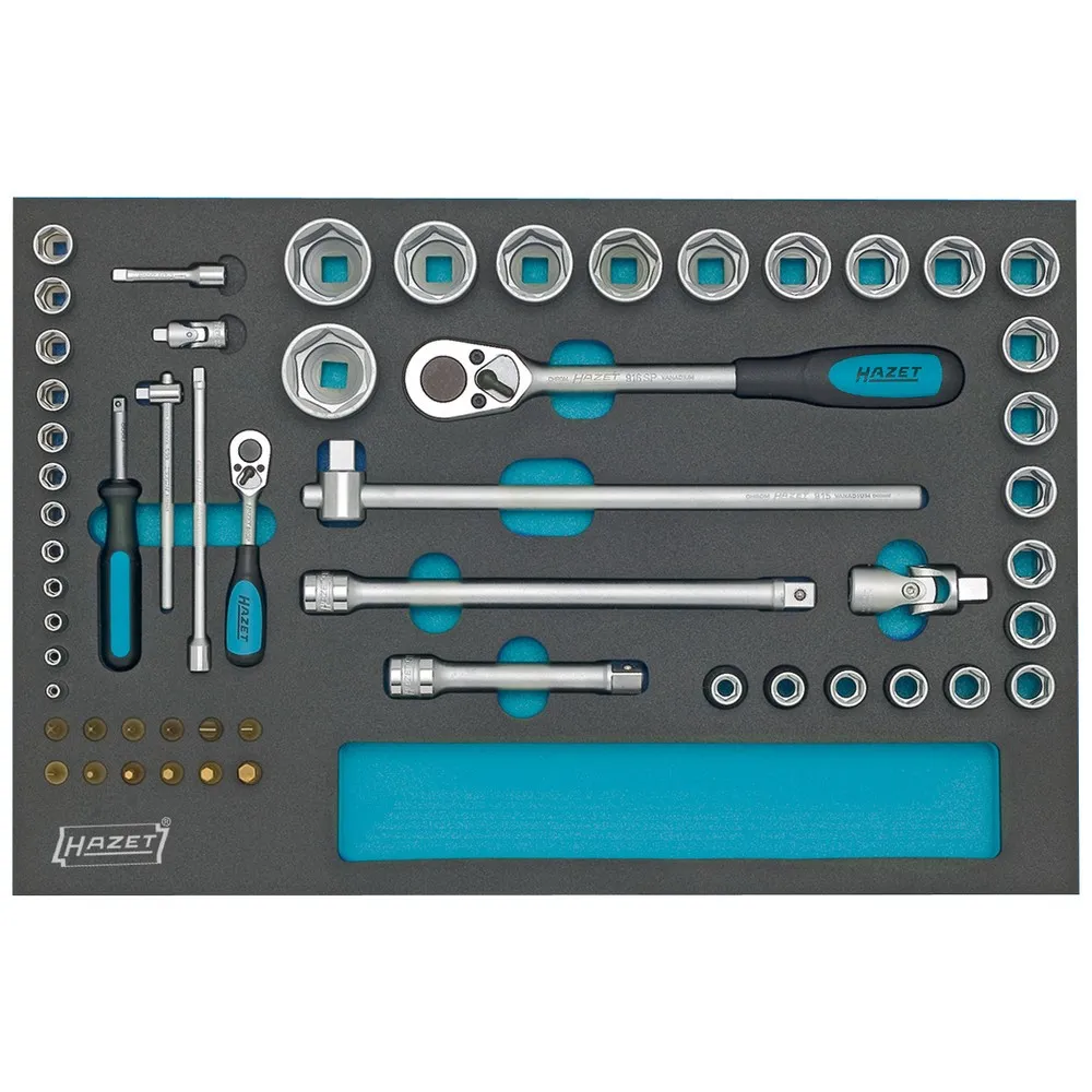 Banco de trabajo móvil HAZET®, 7 cajones, alto x ancho x profundidad 934 x 1.040 x 520 mm, herramientas inclusivo