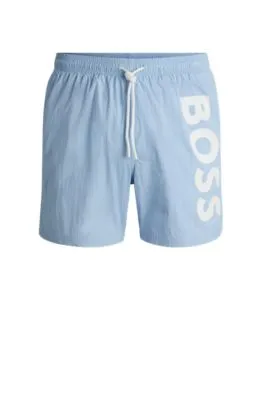 Bañador tipo shorts con forro integral y logo estampado