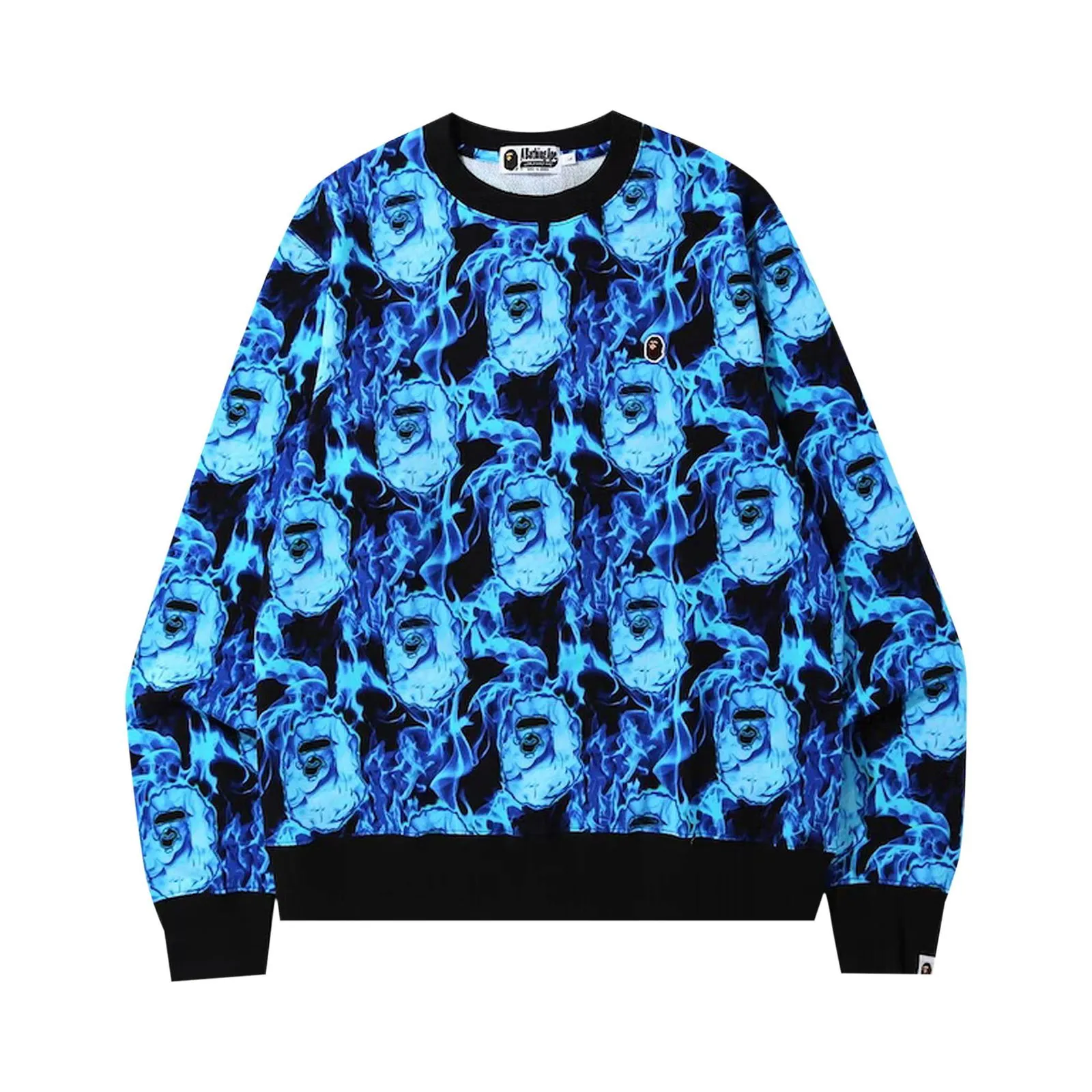 BAPE Flame Wide Crewneck