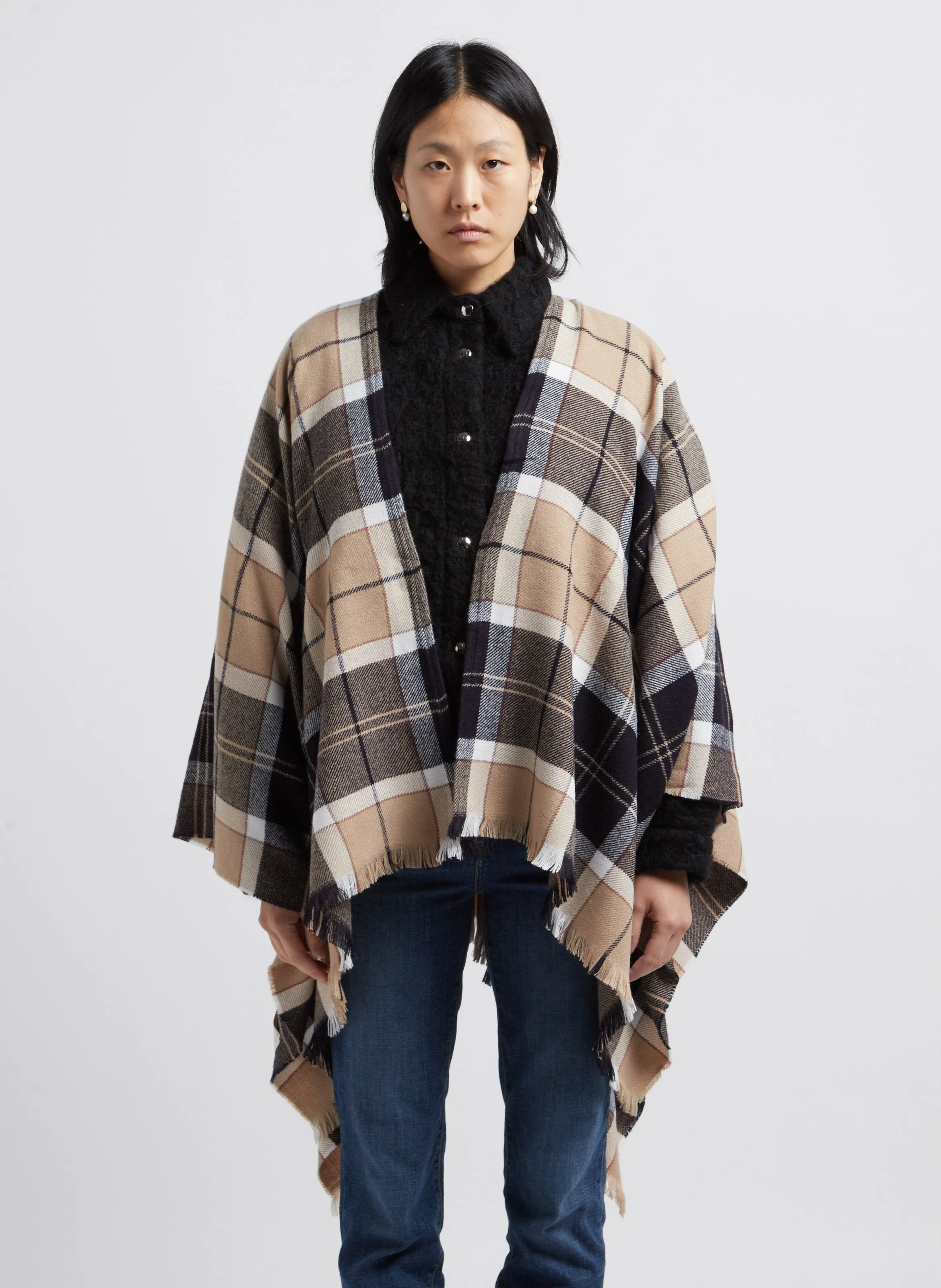 BARBOUR Bufanda de cuadros en beige