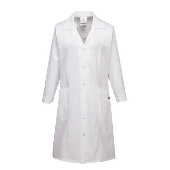 Bata de trabajo Princess Line manga larga mujer, color blanco PORTWEST LW56