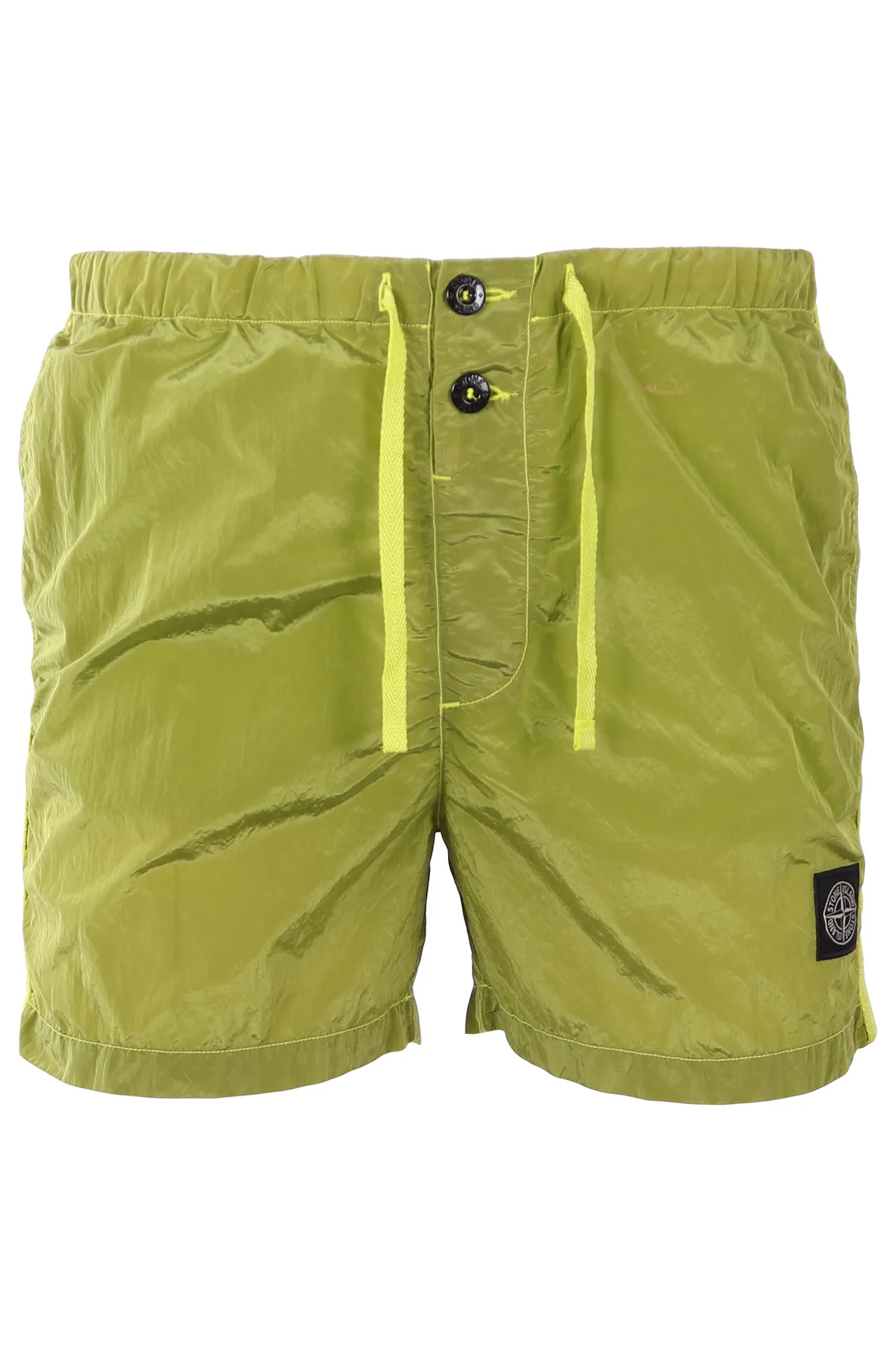 Bañador Stone Island verde con parche