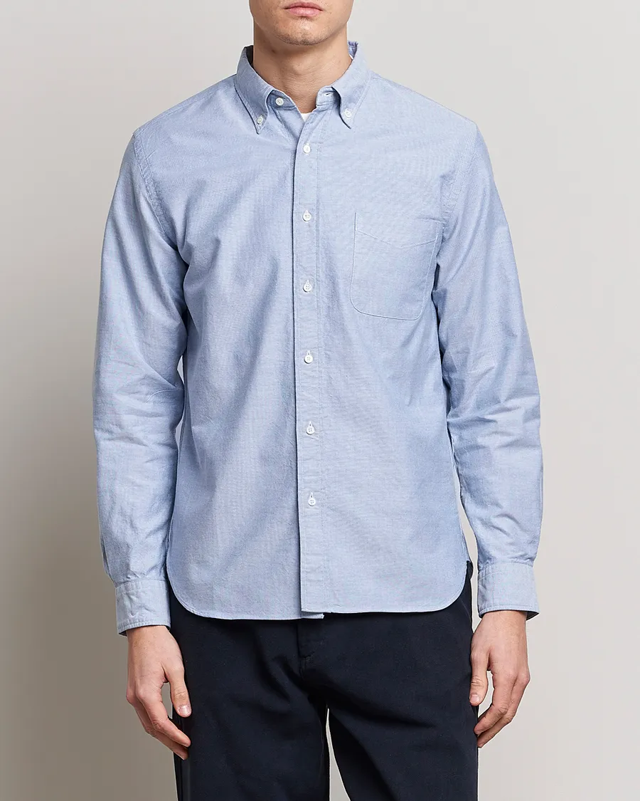 BEAMS PLUS Oxford Button Down Shirt Light Blue