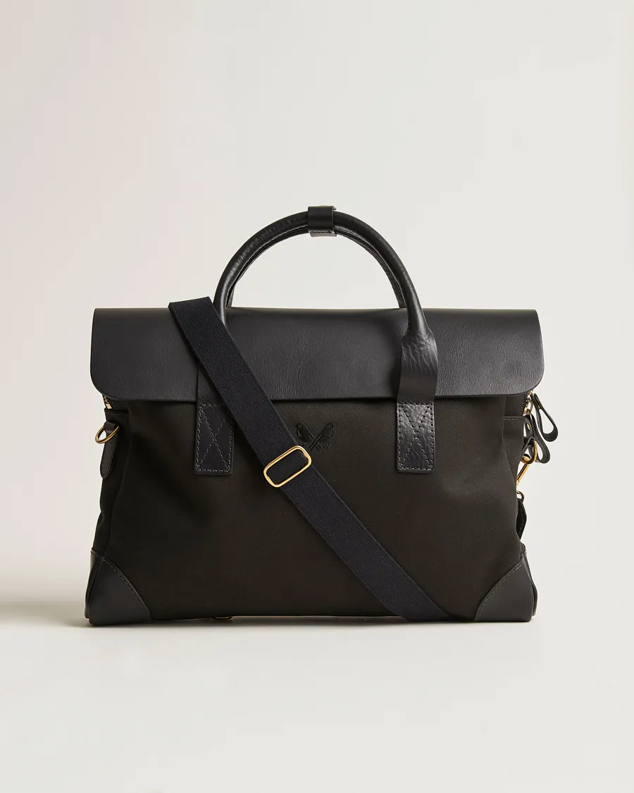 Bennett Winch Canvas Briefcase Black