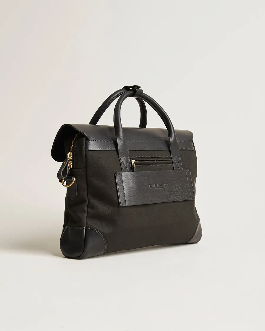 Bennett Winch Canvas Briefcase Black