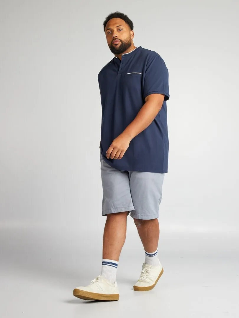 BERMUDAS TIPO CHINO  AZUL