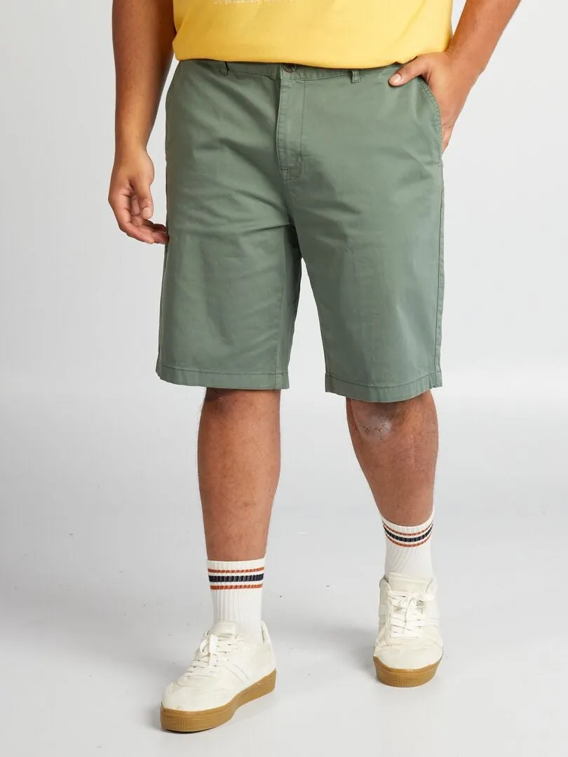 BERMUDAS TIPO CHINO  VERDE