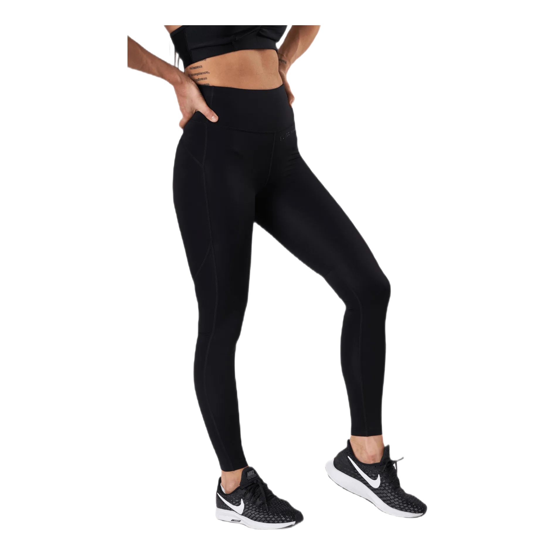 Blacc Bloom Hi Rise Compression Tights Black