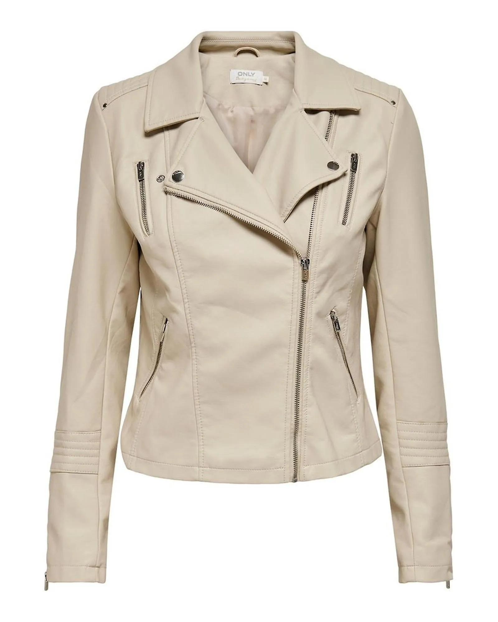 Blazer con cuello solapa y cierre de cremallera