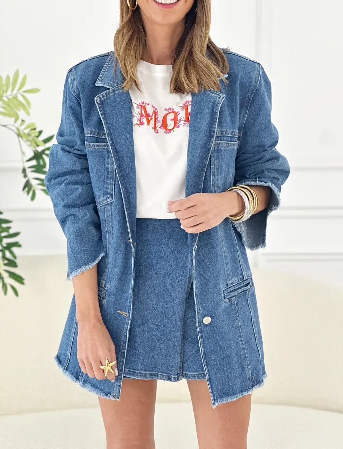 Blazer oversize denim