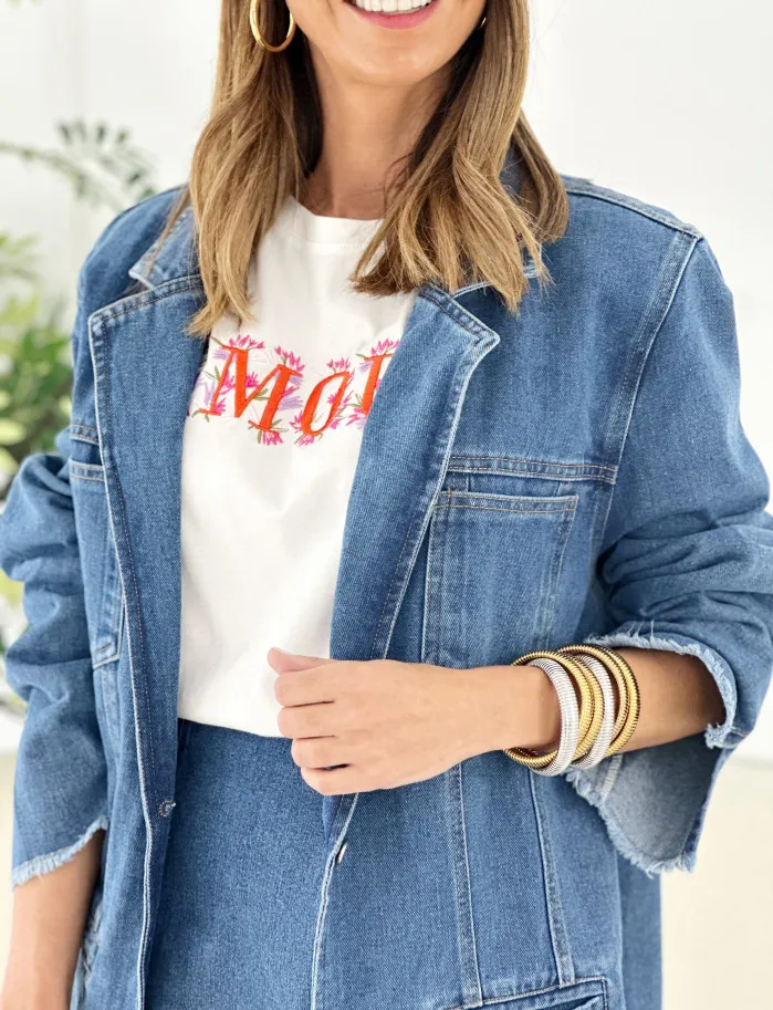 Blazer oversize denim