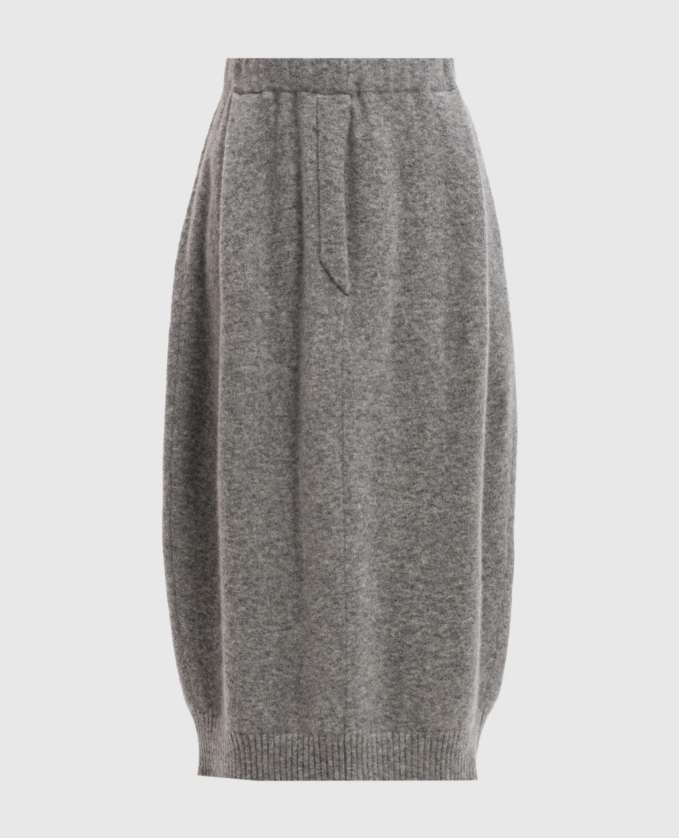 BOBOUTIC Gray melange cashmere and silk skirt