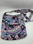 Bolso Bandolera Vera Bradley Cachemira Negro/Multicolor, 11