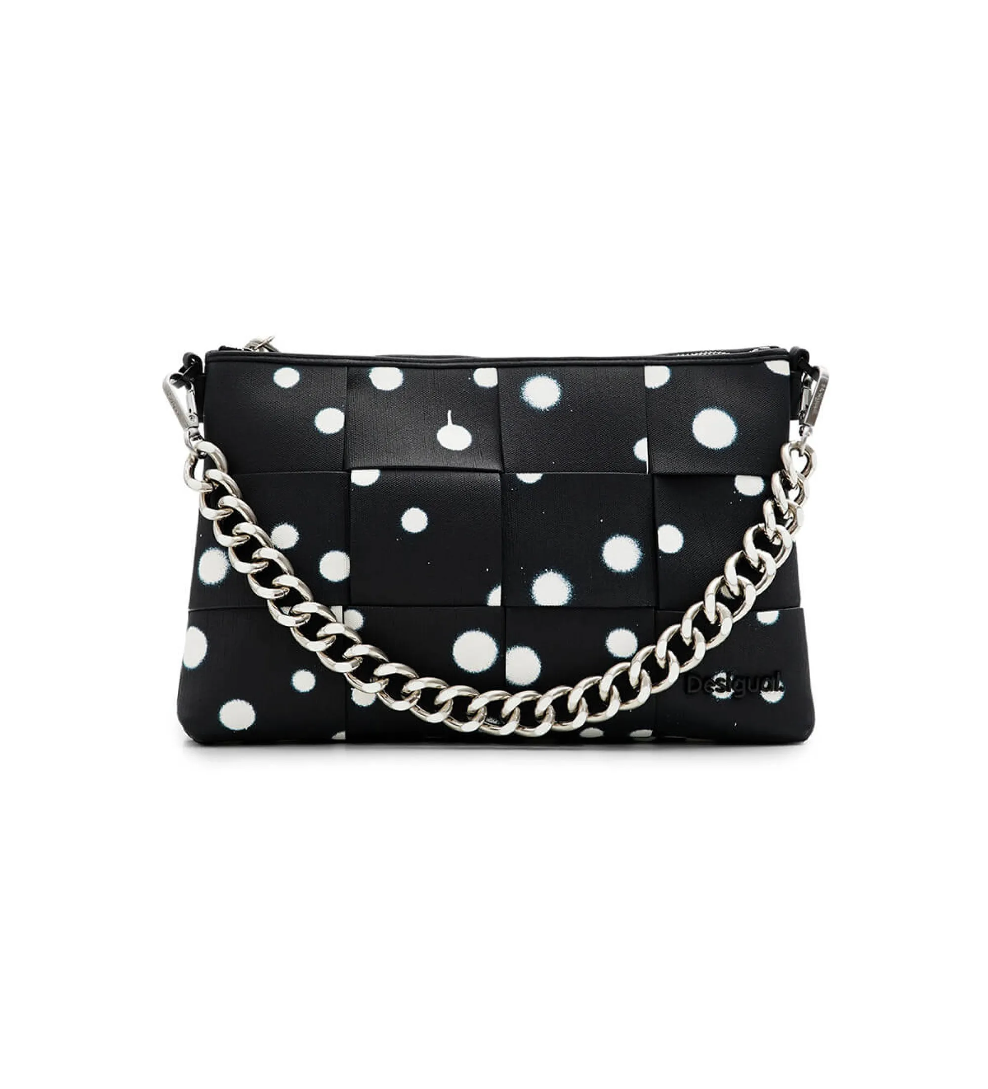 Bolso trenzado gotas negro