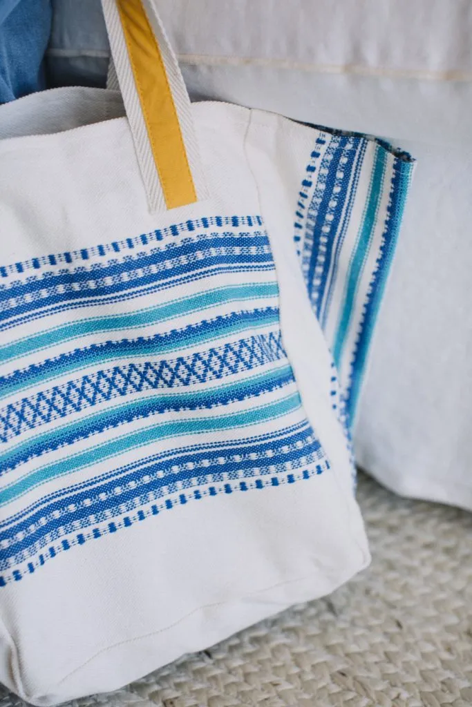 Bolso étnico de algodón azules Cadaqués