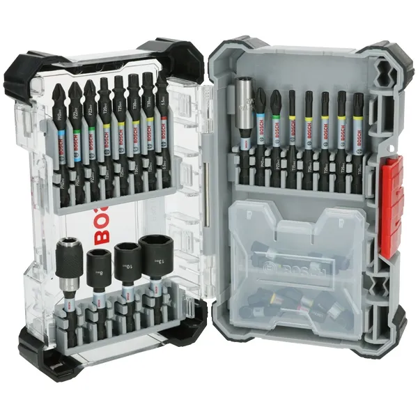 BOSCH  PRO IMPACT  JUEGOCABEZAS DE TORNILLO Y LLAVES TUBULARES, MIXTO, 35 PIEZAS