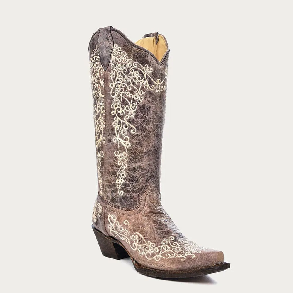 Bota Casual Creter Bone Embroidery Brown