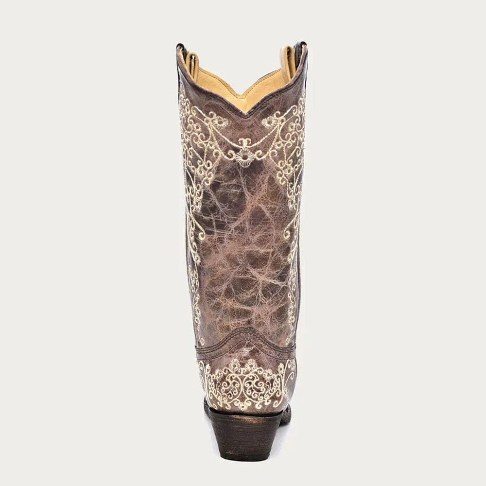 Bota Casual Creter Bone Embroidery Brown
