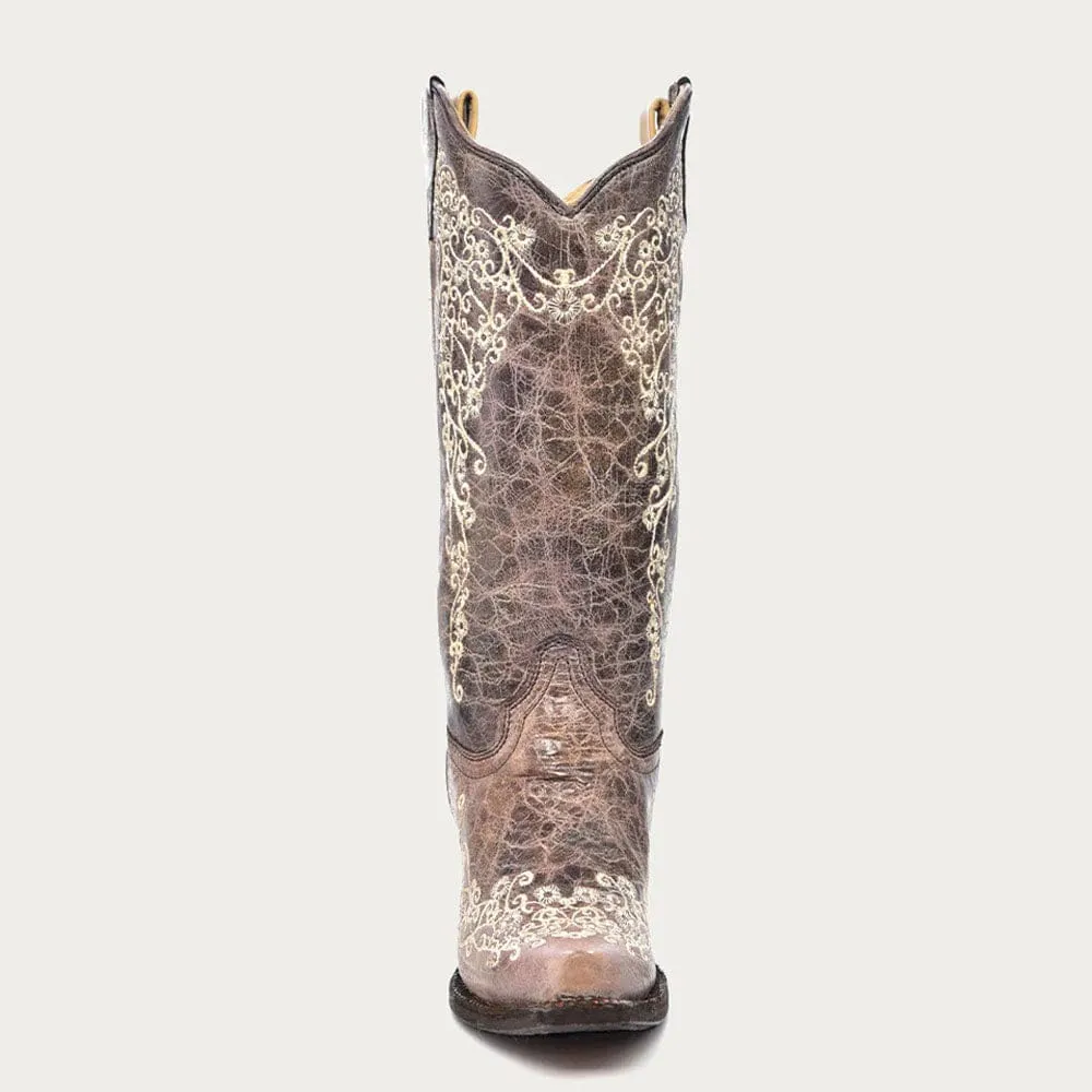 Bota Casual Creter Bone Embroidery Brown
