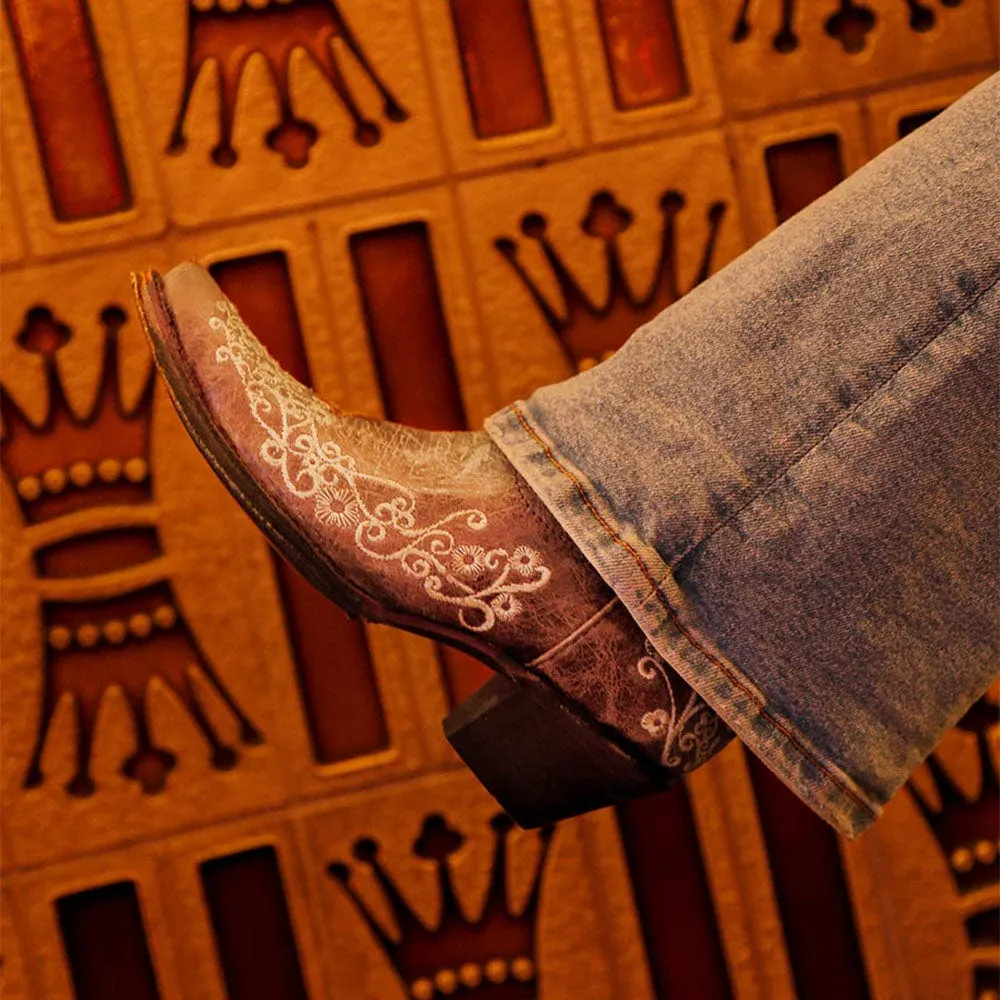 Bota Casual Creter Bone Embroidery Brown