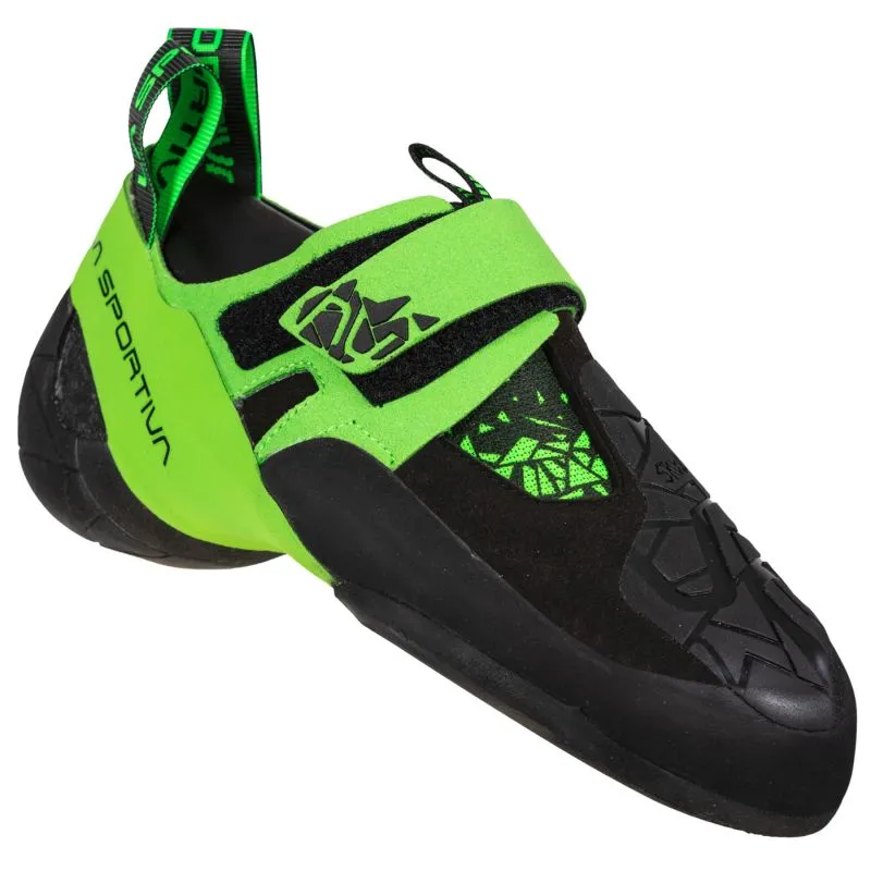 Bota de escalada para hombre La Sportiva Skwama Vegan (Negro/Verde Flash)